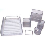 Wholesale - 6pc SILVER OFFICE STATIONERY SET C/P 12, UPC: 895456002179